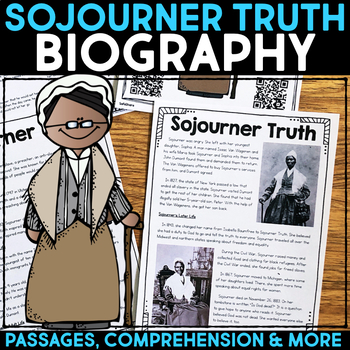 Preview of Sojourner Truth Biography Research, Reading Passage, Templates - Black History