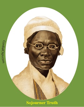 Sojourner Truth Realistic Clip Art, Coloring Page and Poster by Cordial