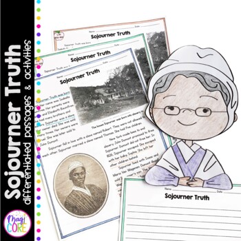 Preview of Sojourner Truth Differentiated Reading and Writing Activities