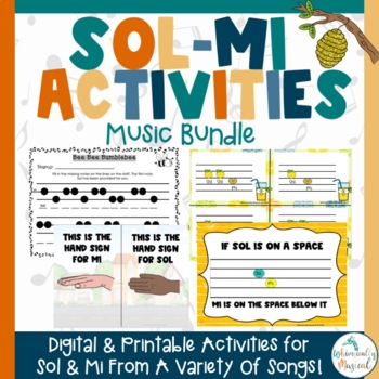 Preview of Sol-Mi Activities Music Bundle | Music Activities To Teach Sol & Mi
