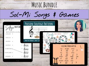 Preview of Sol-Mi / So-Mi Songs, Games, & Assessments BUNDLE for Music Class | 20% Off
