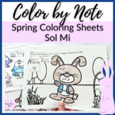 Sol Mi Spring Color by Note Worksheets // Solfege coloring