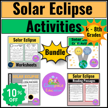 Preview of Solar Ecclipse Bundle Activities,Worksheets ,Reading Comprehension ,Craft,