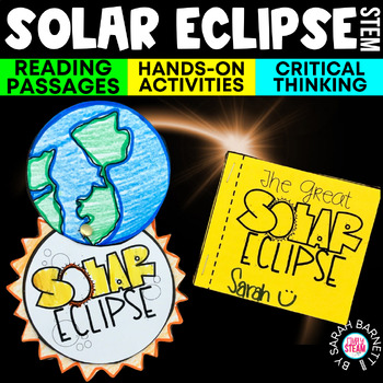 Preview of Solar Eclipse 2024 STEM Activity with Craft and Reading Passage