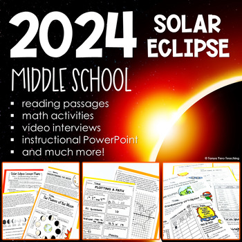 Preview of Solar Eclipse 2024 Activities Middle School Great North American Solar Eclipse