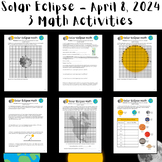 Solar Eclipse 2024: 3 Math Worksheets (Digital+Printable) 