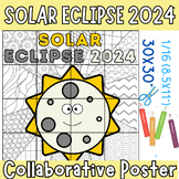 Solar Eclipse 2024 Activities Coloring Collaborative Poster