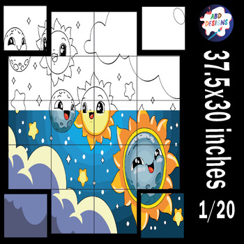 Preview of Solar Eclipse 2024 Activities Coloring Collaborative Poster Bulletin Board Craft