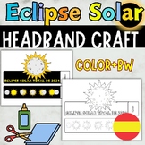 Solar Eclipse 2024 Activities Hats Spanish, Phase Caps col