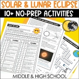 Solar & Lunar Eclipses 2024 Science Sub Plans - Middle & H
