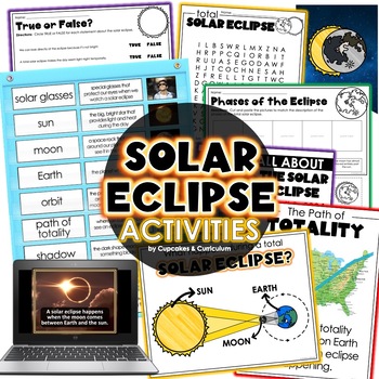 Preview of Solar Eclipse 2024 Activities with Eclipse Posters & Solar Eclipse Lesson Plans