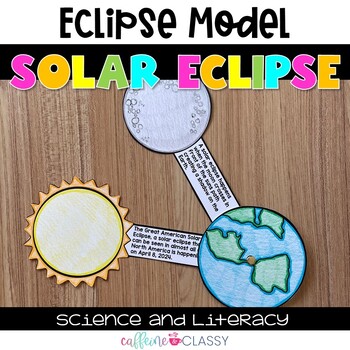 Preview of Solar Eclipse 2024 Activity - Eclipse Model - Kindergarten, First, Second Grade