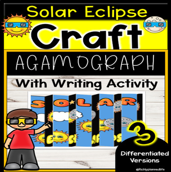 Preview of Solar Eclipse Agamograph Craft and Writing Activity