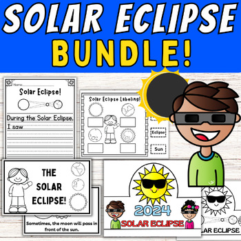 Preview of Solar Eclipse 2024 BUNDLE Writing | Craft Crowns Hats | Mini Booklets | Literacy