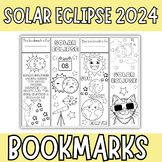 Solar Eclipse 2024 Bookmarks to Color | Solar Eclipse Colo
