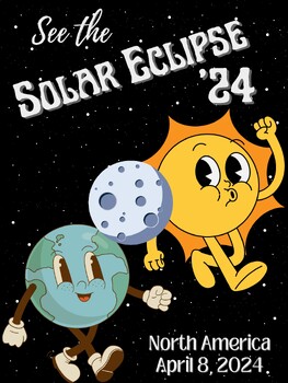 Preview of Solar Eclipse 2024 Classroom Poster PDF Download