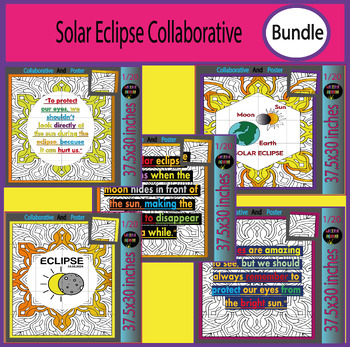 Preview of Solar Eclipse 2024 Collaborative Color Activity The Great North American April 8