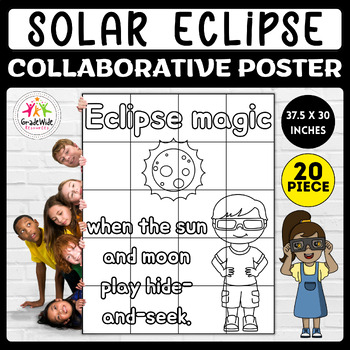 Preview of Solar Eclipse 2024 Activities Coloring Collaborative Poster Bulletin Board Craft