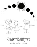 Solar Eclipse 2024 Coloring Freebie