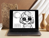 Solar Eclipse 2024 | Coloring Pages | Cute | Solar Glasses