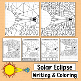 Solar Eclipse 2024 Coloring Pages Worksheets Writing Activ