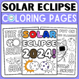 Solar Eclipse 2024 Coloring Pages, printable coloring shee