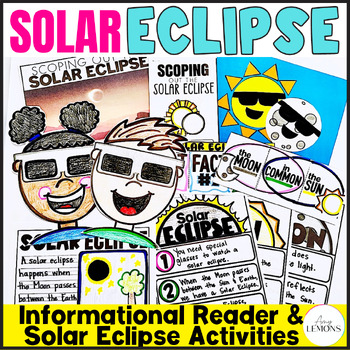 Preview of Solar Eclipse Craft w/ Nonfiction Reading, Activities, & Graphic Organizers
