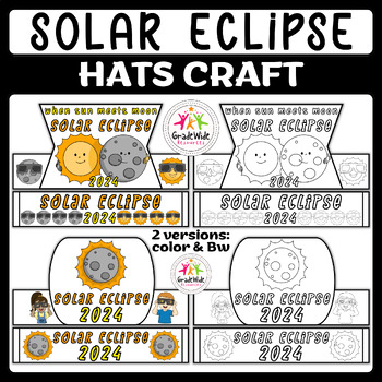 Preview of Solar Eclipse 2024: DIY Hat Activity for Kids | Eclipse Crown Headdress Craft