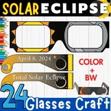 solar eclipse 2024 craft Activities Glasses (Kindergarten,