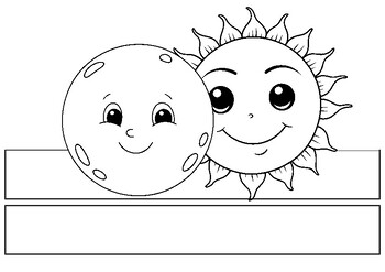 Preview of Solar Eclipse 2024 Headband - Hat Paper Crown Coloring Craft Activity - 4K