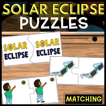 Preview of Solar Eclipse 2024 Identical Matching Puzzles Printable Activity