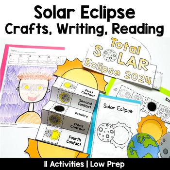 Preview of Solar Eclipse 2024 Kindergarten | Crafts | Directed Drawings | Decodable