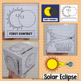 Solar Eclipse 2024 Kindergarten Moon Sequencing Cube Craft