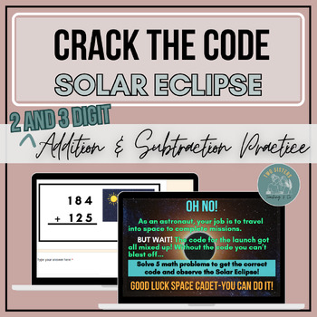 Preview of Solar Eclipse 2024 Math Game | Solar Eclipse Activities | Solar Eclipse Math