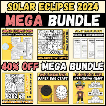 Preview of Solar Eclipse 2024 Mega Bundle | reading and comprehension | crafting and more