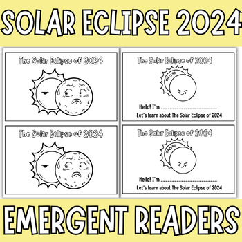 Preview of Solar Eclipse 2024 Mini Book for Emergent Readers/Mini Book - Young Learners