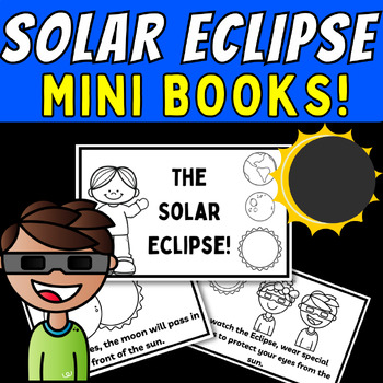 Preview of Solar Eclipse 2024 Mini Little Books Booklets Readers Science Activities Kinder