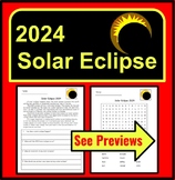 Solar Eclipse 2024 Passages ~ Reading Comprehension Worksh