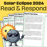 Solar Eclipse 2024 Read Comprehension & Group Respond Activity