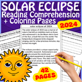 Solar Eclipse 2024 Reading Comprehension Passages Activiti
