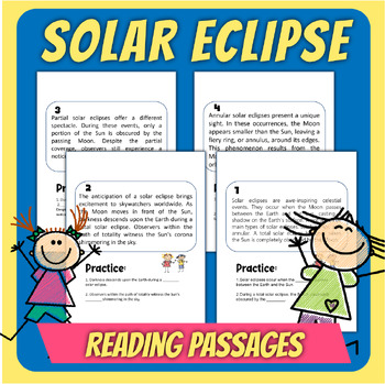 Preview of Solar Eclipse  2024 Reading Passages Comprehension
