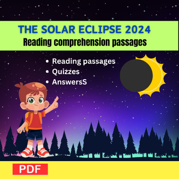 Preview of Solar Eclipse 2024 Reading Comprehension- Spring Activities