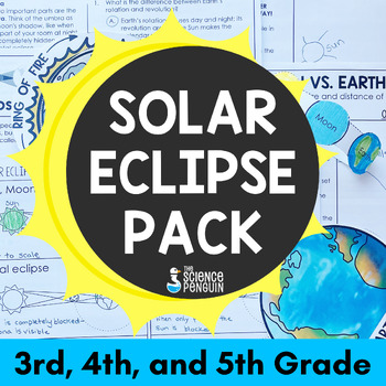 Preview of Solar Eclipse 2024 | Solar Eclipse Activities Craft Writing 3rd 4th 5th Grade