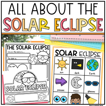Preview of Solar Eclipse Kindergarten & 1st Grade - Solar Eclipse Activities & Headband