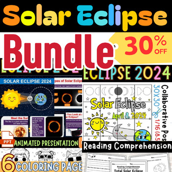 Preview of Solar Eclipse 2024 Ultimate Bundle (Reading, Writing, Coloring, Craft & More!)