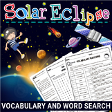Solar Eclipse 2024 Vocabulary and Word Search,Solar eclips