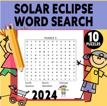 Preview of Solar Eclipse  2024 Word Search