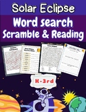 Solar Eclipse 2024 Word Search, Puzzle, Reading, Spring Ea