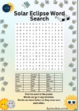 SOLAR ECLIPSE 2024 ACTIVITIES | Word Search Puzzle game &answer 