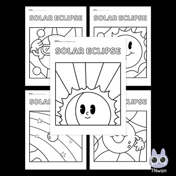 Solar Eclipse 2024 color by number math activities,coloring pages ...